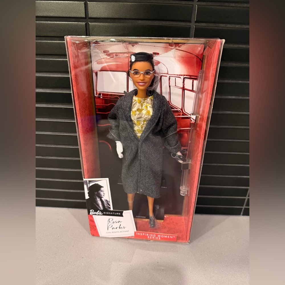 Barbie Rosa Parks Signature Doll with Gray Coat and White Gloves